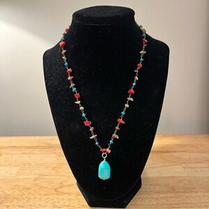 Lia Sophia Genuine Jasper & Howlite Turquoise Beaded Necklace